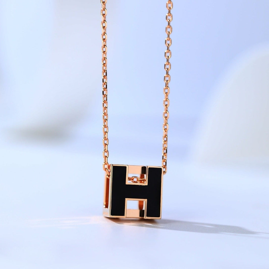 [Camiery]H CAGE PINK GOLD NECKLACE