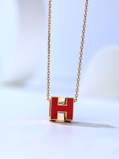 [Camiery]H CAGE PINK GOLD NECKLACE