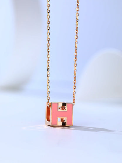 [Camiery]H CAGE PINK GOLD NECKLACE