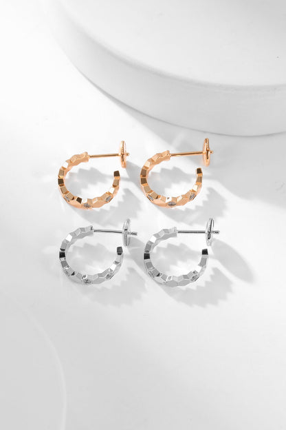 [Camiery]BEE LOVE DIAMOND HOOP EARRINGS