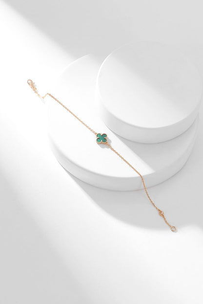 [Camiery]CLOVER BRACELET MALACHITE 1 MOTIF