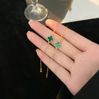 [Camiery]CLOVER BRACELET MALACHITE 1 MOTIF