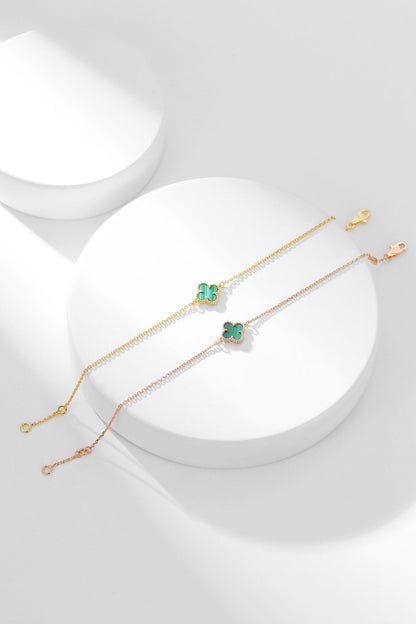 [Camiery]CLOVER BRACELET MALACHITE 1 MOTIF