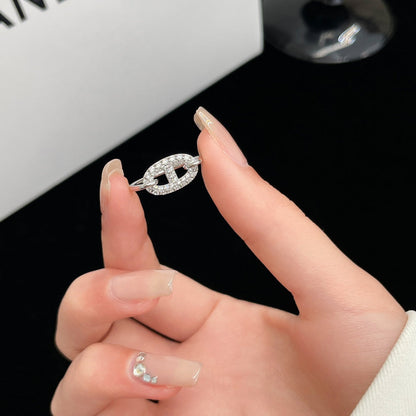 [Camiery]RONDE SMALL SILVER DIAMOND RING