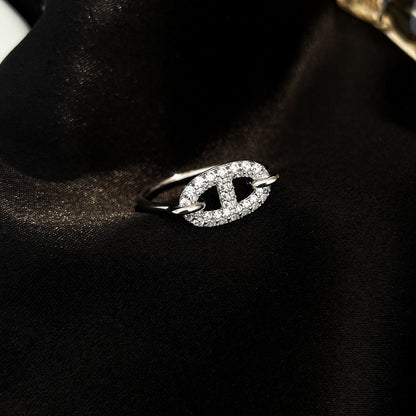 [Camiery]RONDE SMALL SILVER DIAMOND RING