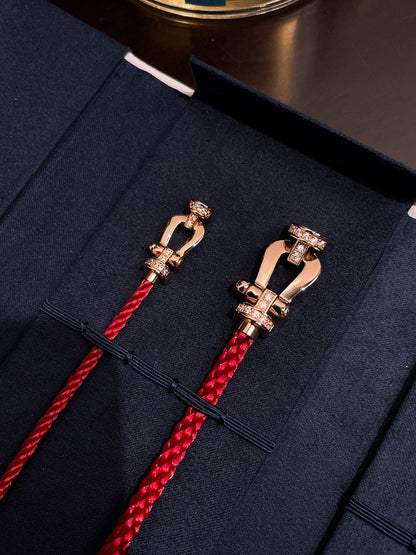 [Camiery]FORCE 10 HALF DIAMOND PINK GOLD RED CORDERI LARGE AND MEDIUM MODEL