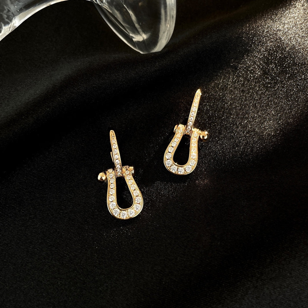 [Camiery]FORCE 10 FULL DIAMOND DROP EARRINGS MEDIUM MODEL