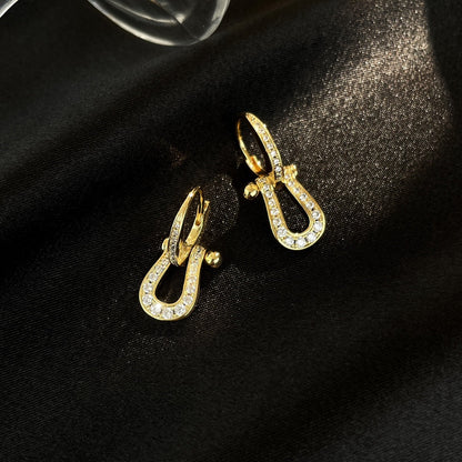 [Camiery]FORCE 10 FULL DIAMOND DROP EARRINGS MEDIUM MODEL