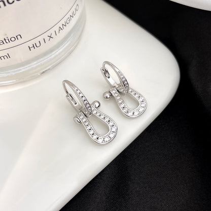 [Camiery]FORCE 10 FULL DIAMOND DROP EARRINGS MEDIUM MODEL