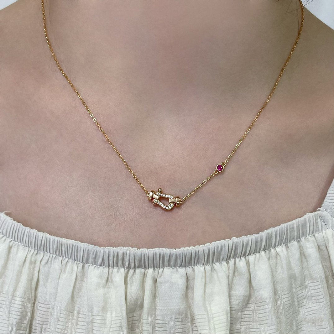 [Camiery]FORCE 10 DIAMOND PINK GOLD NECKLACE