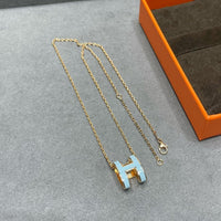 [Camiery]POP H SKY BLUE NECKLACE
