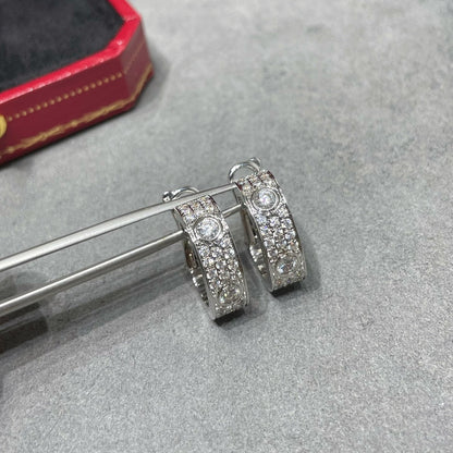 [Camiery] LOVE 5.5MM DIAMOND PAVED EARRINGS