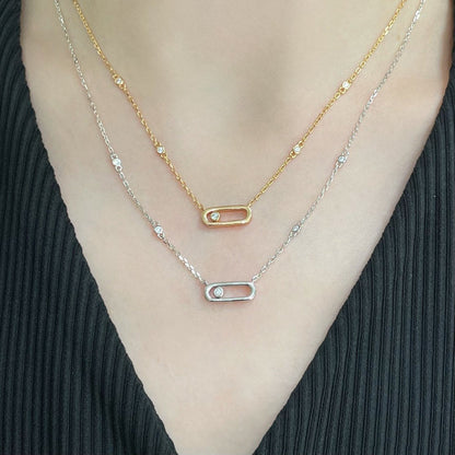 [Camiery]MOVE UNO DIAMOND NECKLACE