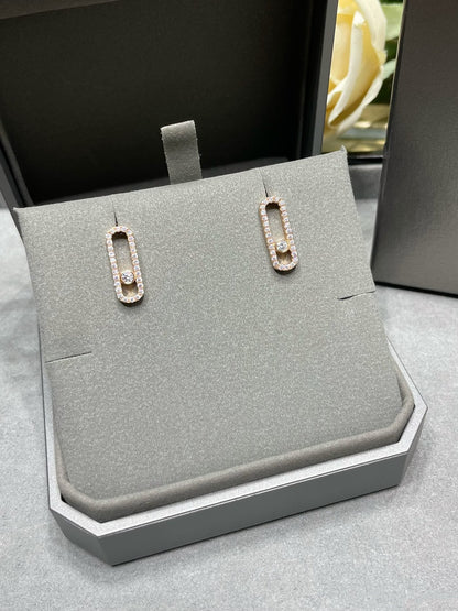 [Camiery]MOVE UNO STUD DIAMOND PAVED EARRINGS