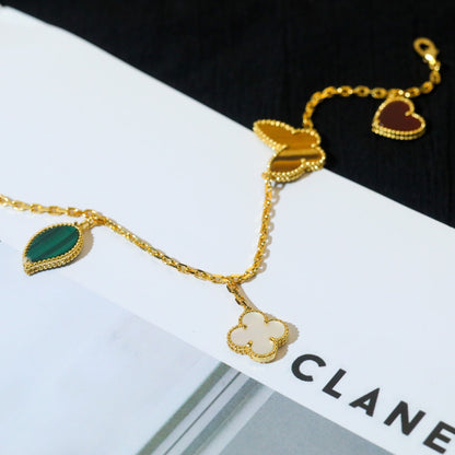 [Camiery]LUCKY SPRING 5 MOTIF GOLD BRACELET