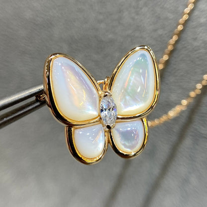 [Camiery]BUTTERFLY MOP DIAMOND NECKLACE