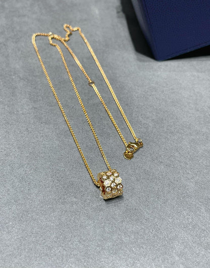 [Camiery]BEE LOVE DIAMOND PAVED 3 ROW NECKLACE