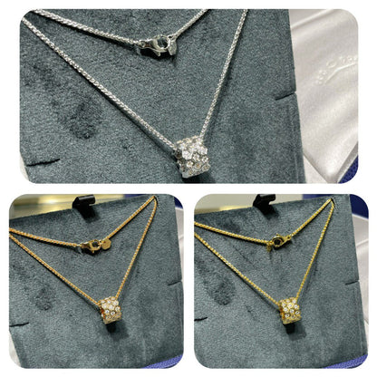 [Camiery]BEE LOVE DIAMOND PAVED 3 ROW NECKLACE