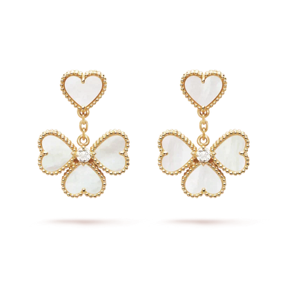 [Camiery]CLOVER SWEET WHITE MOP EARRINGS