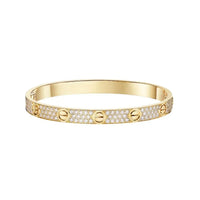 [Camiery] LOVE & JUSTE & Blue Veins Clover 5-Motif Diamond Bracelet Stack Set
