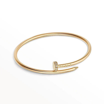 [Camiery] JUSTE Diamond & LOVE Diamond-Paved Bracelet Stack Set