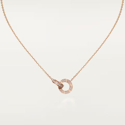 [Camiery] LOVE  FULL DIAMOND PENDANT NECKLACE