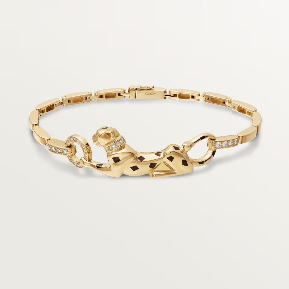 [Camiery] PANTHERE HALF DIAMOND ON CHAIN BRACELET