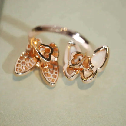 [Camiery]TWIN BUTTERFLY DIAMOND MOP RING