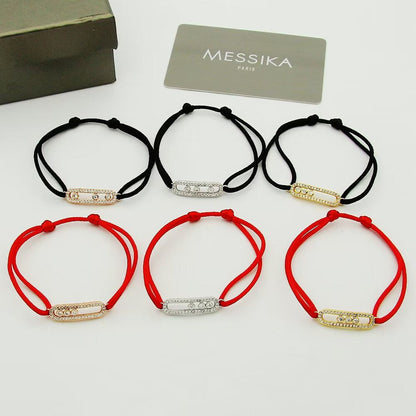 [Camiery]Messika Care(s) pink cord pavé bracelet