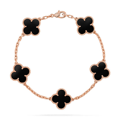 [Camiery] CLOVER 5 MOTIF ONYXS BRACELET COLLECTION
