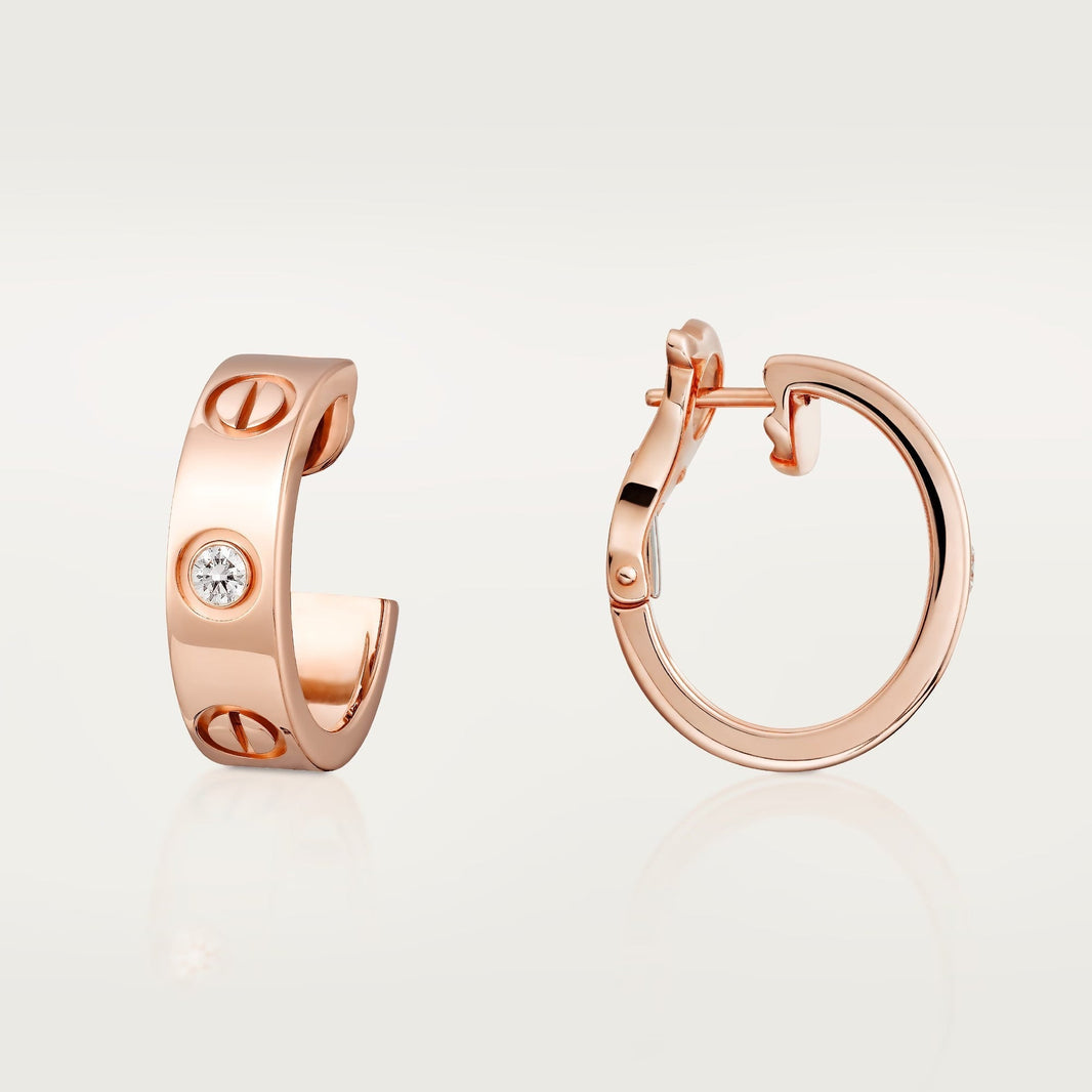 [Camiery] LOVE EARRINGS 5.7MM 2 DIAMONDS