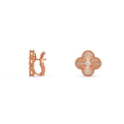 [Camiery]CLOVER 15MM MOP DIAMOND EARRINGS COLLECTION
