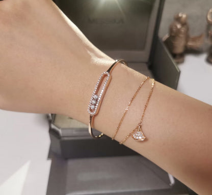 [Camiery]Move Pavé Diamond Bangle Bracelet M