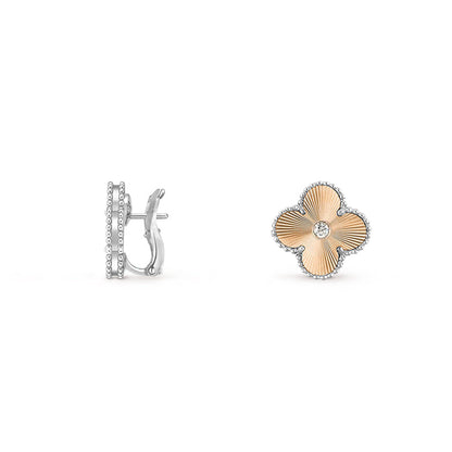 [Camiery]CLOVER SILVER 15MM MOP DIAMOND EARRINGS COLLECTION