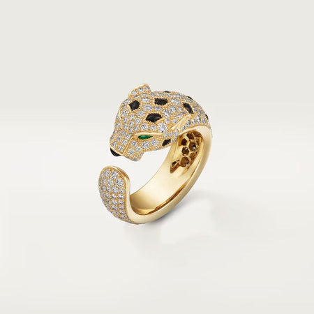 [Camiery] PANTHERE SPOTTED FULL DIAMOND MEDIUM RING