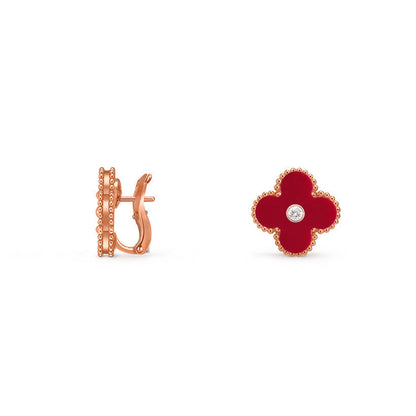 [Camiery]CLOVER 15MM MOP DIAMOND EARRINGS COLLECTION