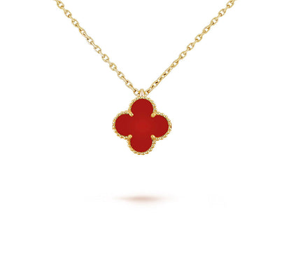[Camiery]CLOVER MINI 9.5MM CARNELIANS NECKLACE COLLECTION