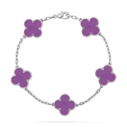 [Camiery] CLOVER 5 MOTIF VIOLET BRACELET COLLECTION
