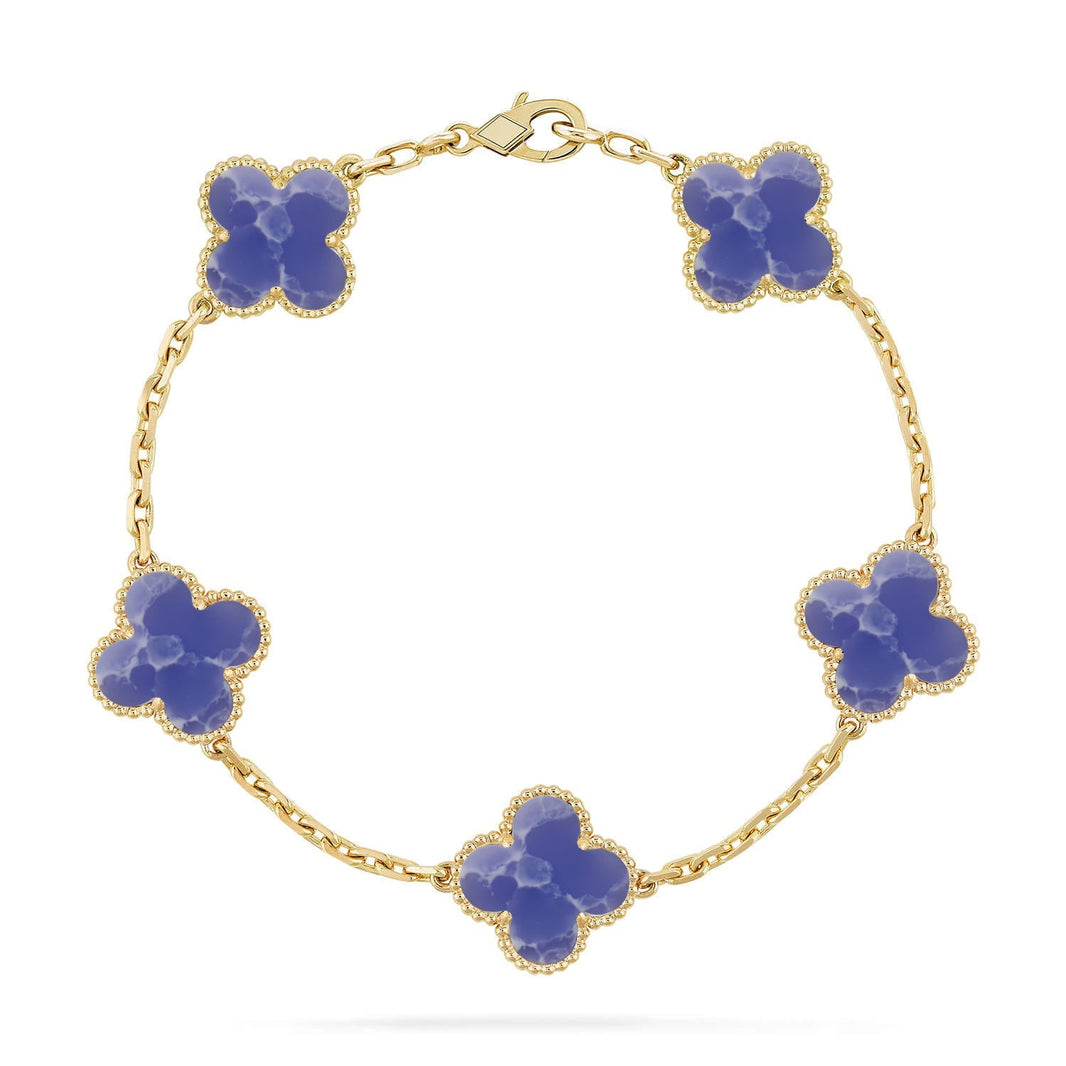 [Camiery]CLOVER 5 MOTIF BLUE VEINS BRACELET COLLECTION