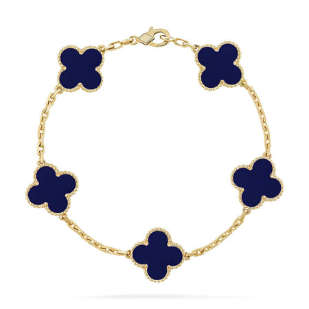 [Camiery]CLOVER 5 MOTIF LAPIS LAZULI BRACELET COLLECTION