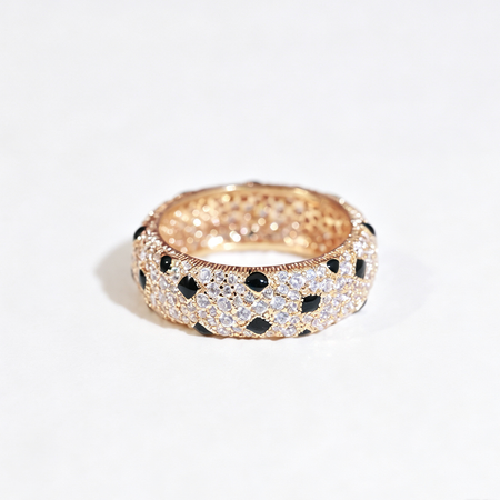 [Camiery] PANTHERE SPOTTED FULL DIAMOND RING