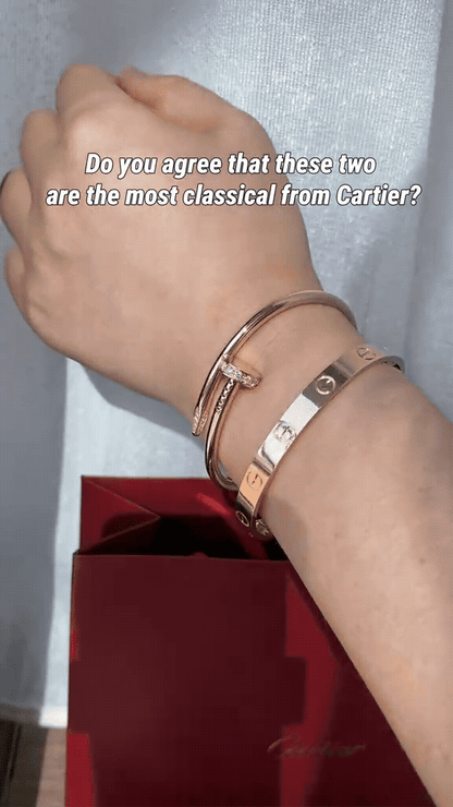 [Camiery] LOVE Classic & JUSTE Diamond Bracelet Stack Set