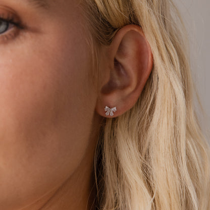 Diamond Bow Studs