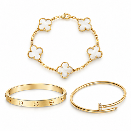 [Camiery]Clover & Lover & Juste Bracelet Stack Set