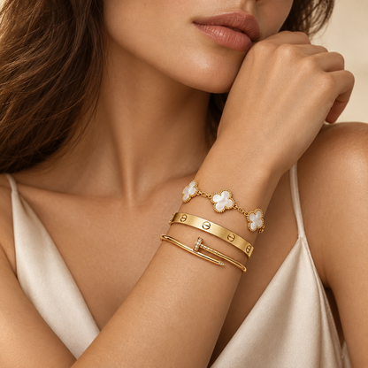 [Camiery]Clover & Lover & Juste Bracelet Stack Set