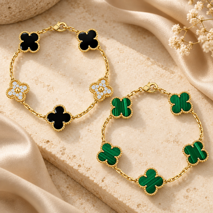 [Camiery]Clover 5 Motifs  Duo Bracelet Stack Set