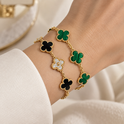[Camiery]Clover 5 Motifs  Duo Bracelet Stack Set