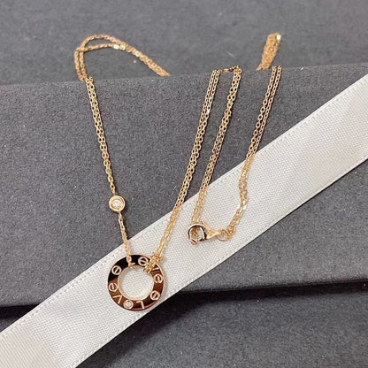 [Camiery] LOVE NECKLACE 16MM 2 DIAMONDS