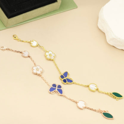[Camiery] Lucky Spring Butterfly 5-Motif & LOVE Unlimited Bracelet Stack Set