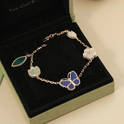 [Camiery] Lucky Spring Butterfly 5-Motif & LOVE Unlimited Bracelet Stack Set